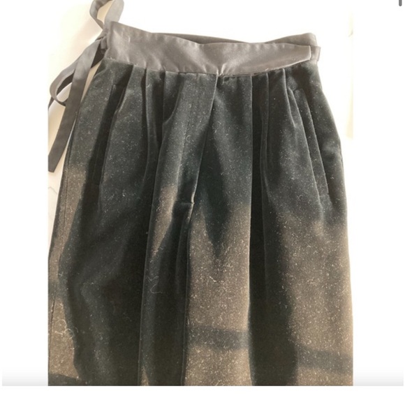 Vintage Velvet Tuxedo Satin Tie Waist High Rise Pants Size 6 - Picture 5 of 10